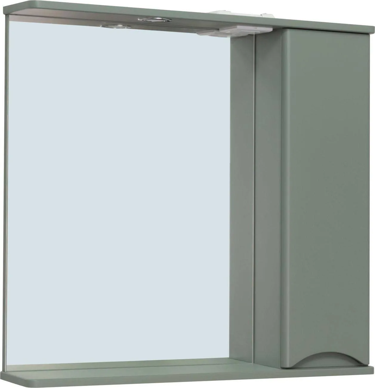 Зеркало Runo Римини 80x75 00-00001215 правое с полочкой и подсветкой