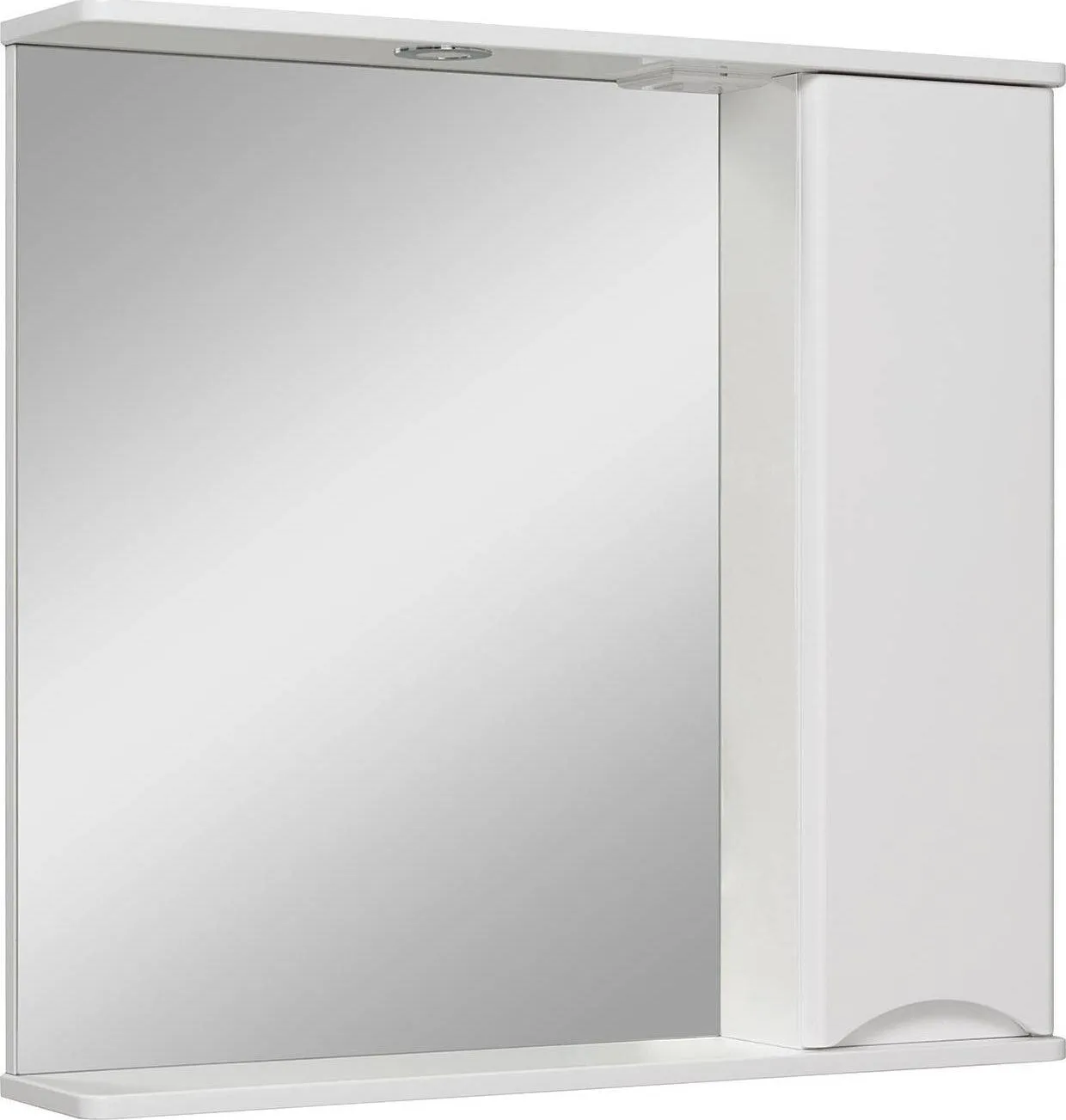 Зеркало Runo Афина 80x75 00-00001172 правое с полочкой и подсветкой