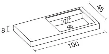Раковина Riho Bologna 100 см F7BO1100481112 правая фото 2