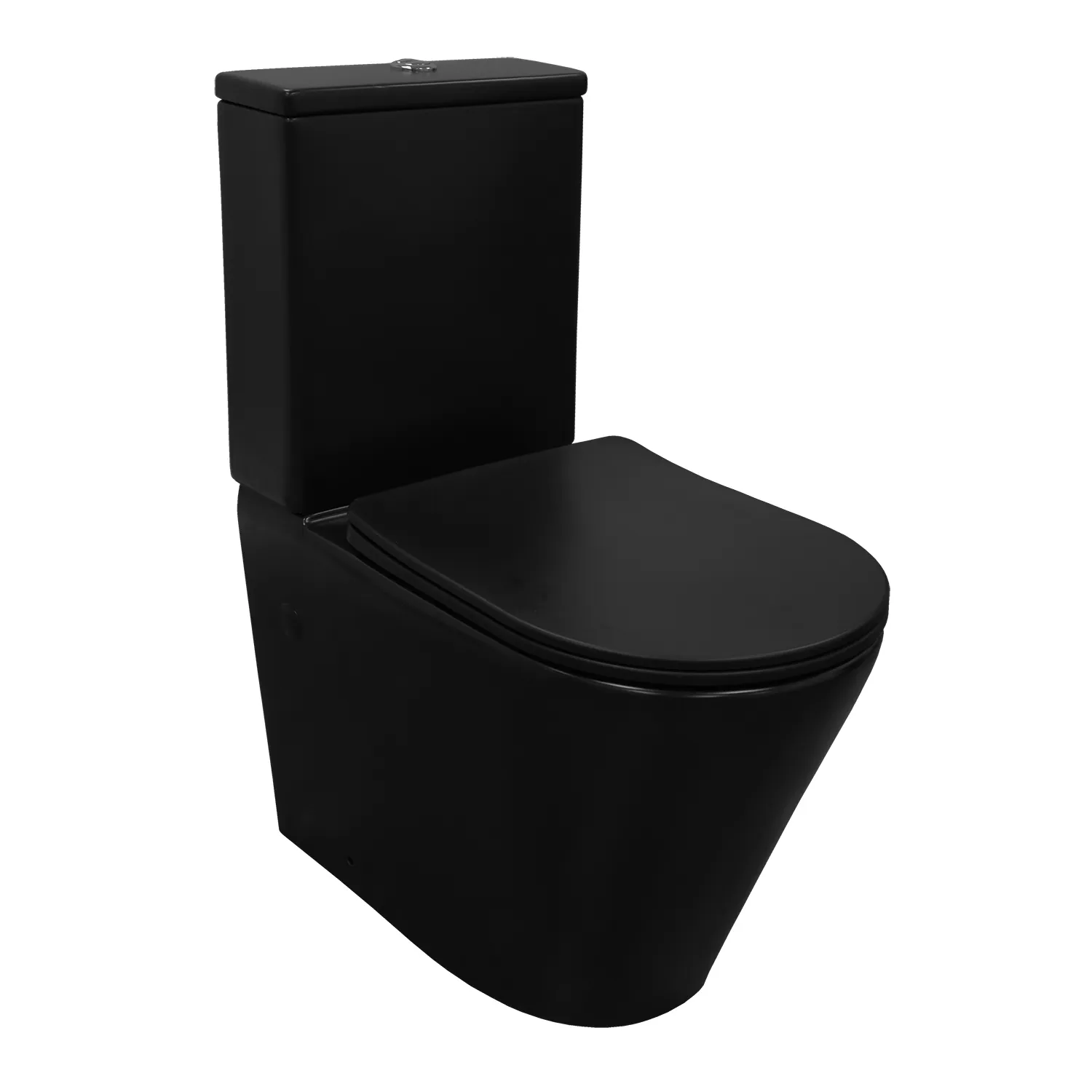 Унитаз-компакт Azario Black Queen AZ-8380 напольный безободковый с сиденьем микролифт