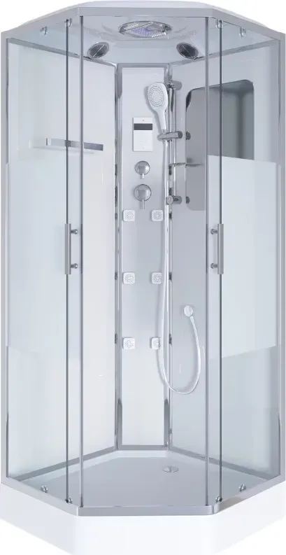 Душевая кабина Niagara Ultra 90x220x90 3060164 профиль хром стекло прозрачное с матовой полосой