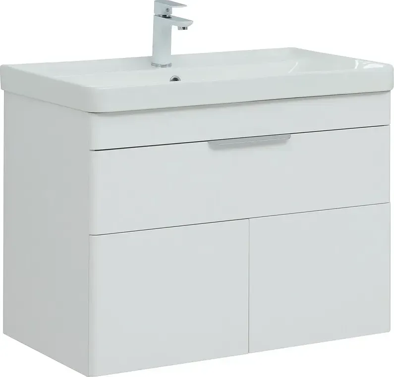 Тумба с раковиной Aquanet Ирис new 81.5 с ящиком и 2-мя дверцами