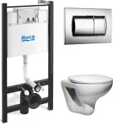 Унитаз с инсталляцией и кнопкой смыва Roca Mateo 893100010