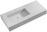Раковина Acquabella Integra 100 см ENCIMERA.INTEGRA_CF_SLATE_100_BIANCO_SX левая
