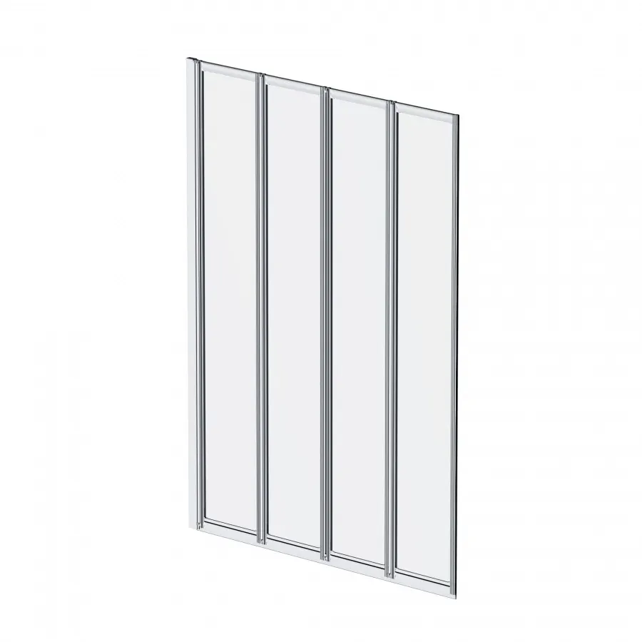 Душевая шторка на ванну AM.PM Like 100x140 W80BS-100-140CT стекло прозрачное профиль хром