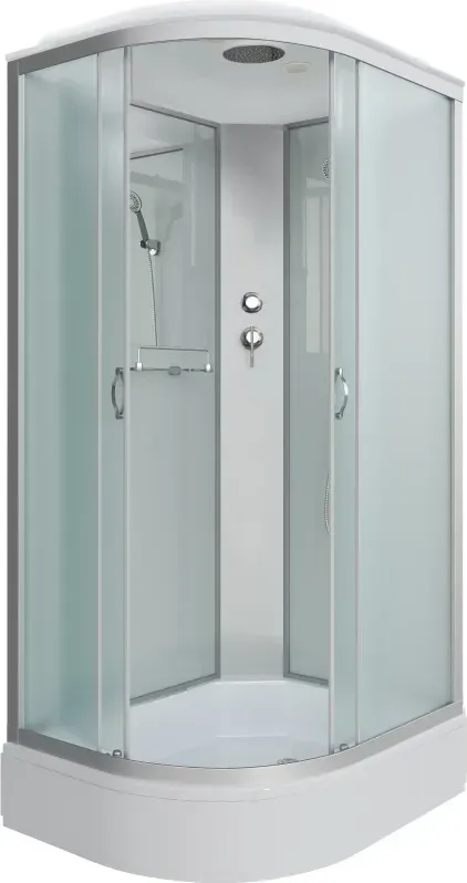 Душевая кабина Niagara Classic 90x215x70 339744R профиль серебристый стекло матовое правая