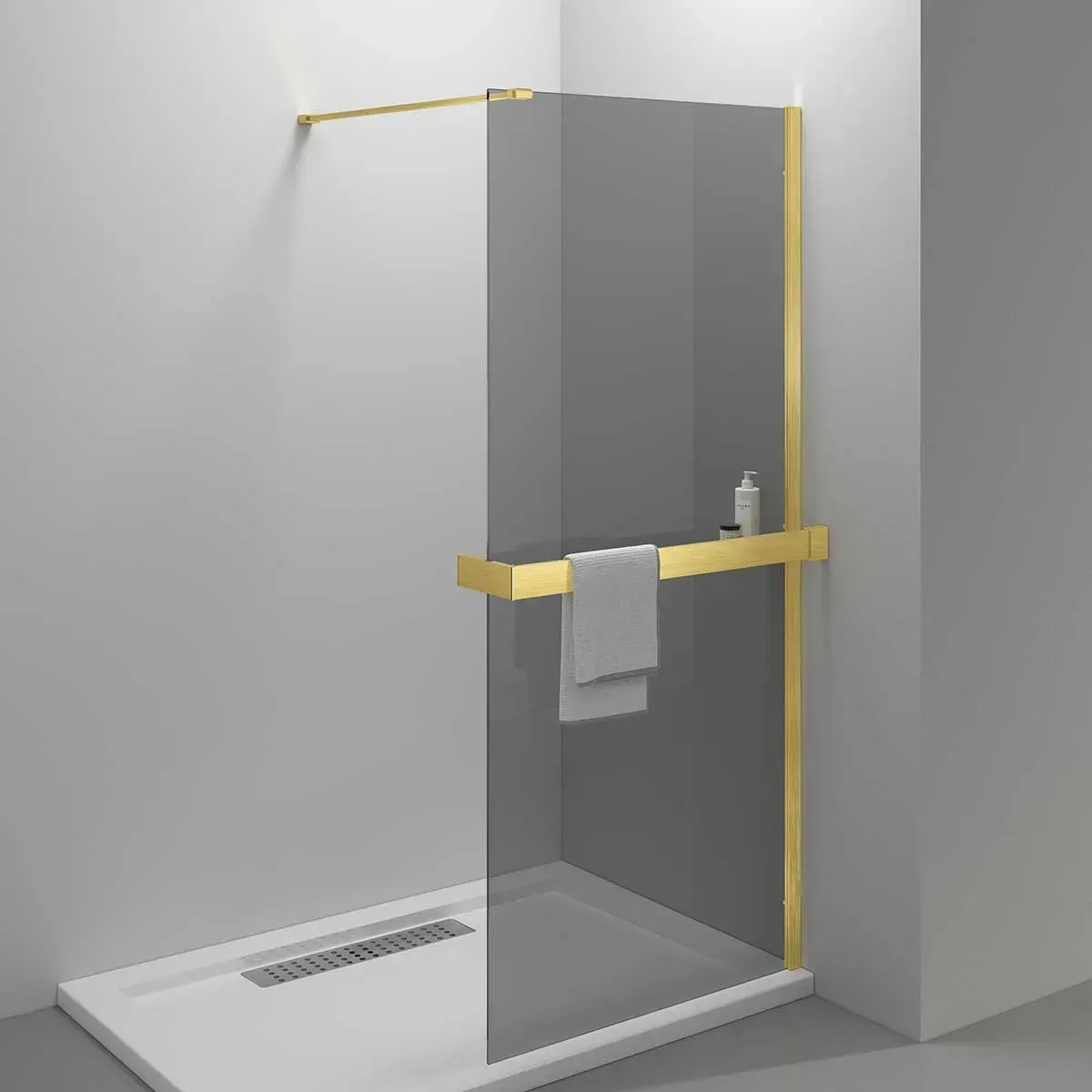 Душевая перегородка Vincea Walk in HR 90x200 VSW-4HR900CGG профиль золотистый стекло тонированное