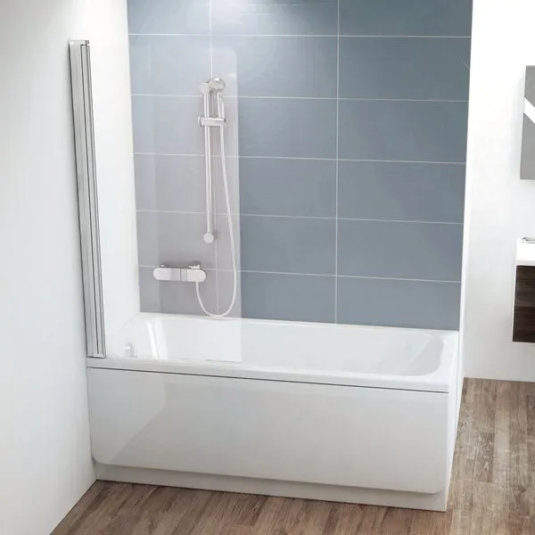 Шторка на ванну Ravak Chrome CVS1-80 L 7QL40100Z1 белый