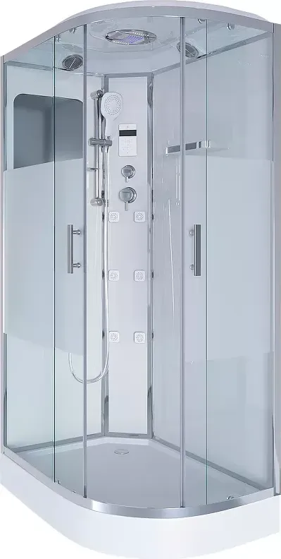 Душевая кабина Niagara Ultra 120x220x80 3030164L профиль хром стекло прозрачное с матовой полосой левая