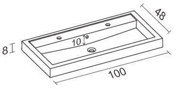 Раковина Riho Bologna 100 см F7BO110048121 фото 2