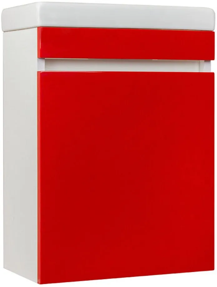 Тумба с раковиной Style Line Compact 40 подвесная красная
