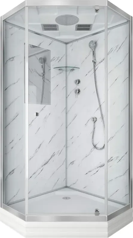 Душевая кабина Niagara Luxe 90x210x90 7701DM профиль хром стекло прозрачное