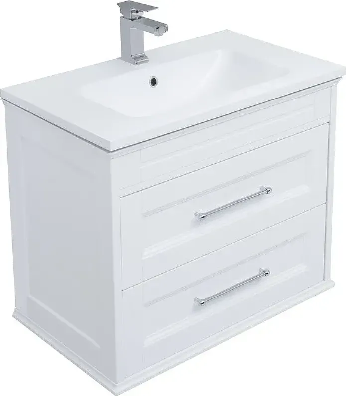Тумба с раковиной Aquanet Бостон 77 с раковиной Flat