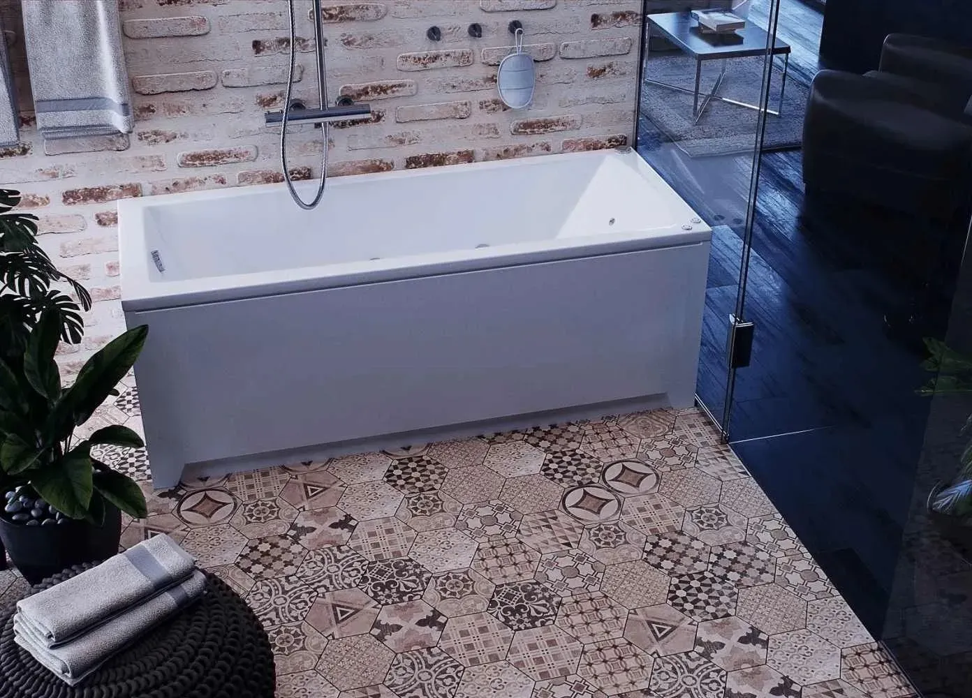 Акриловая ванна Aquatek Либра New 150x70 LIB150N-0000002 с каркасом и сливом-переливом