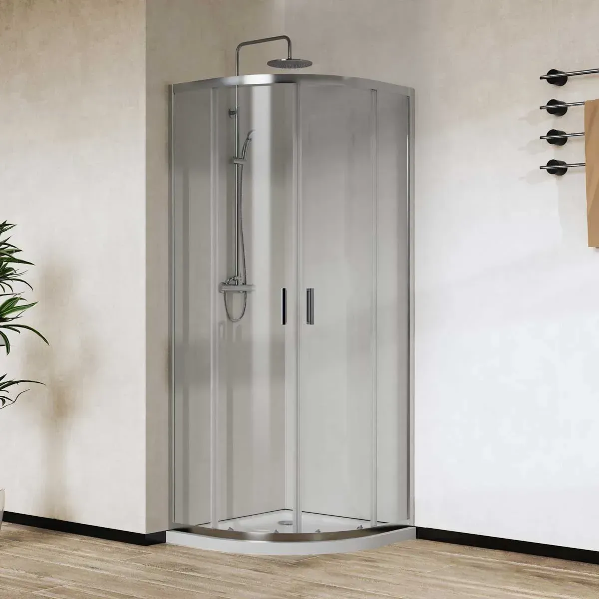 Душевой уголок Vincea City 80x195x80 VSQ-5CT800CL профиль хром стекло прозрачное