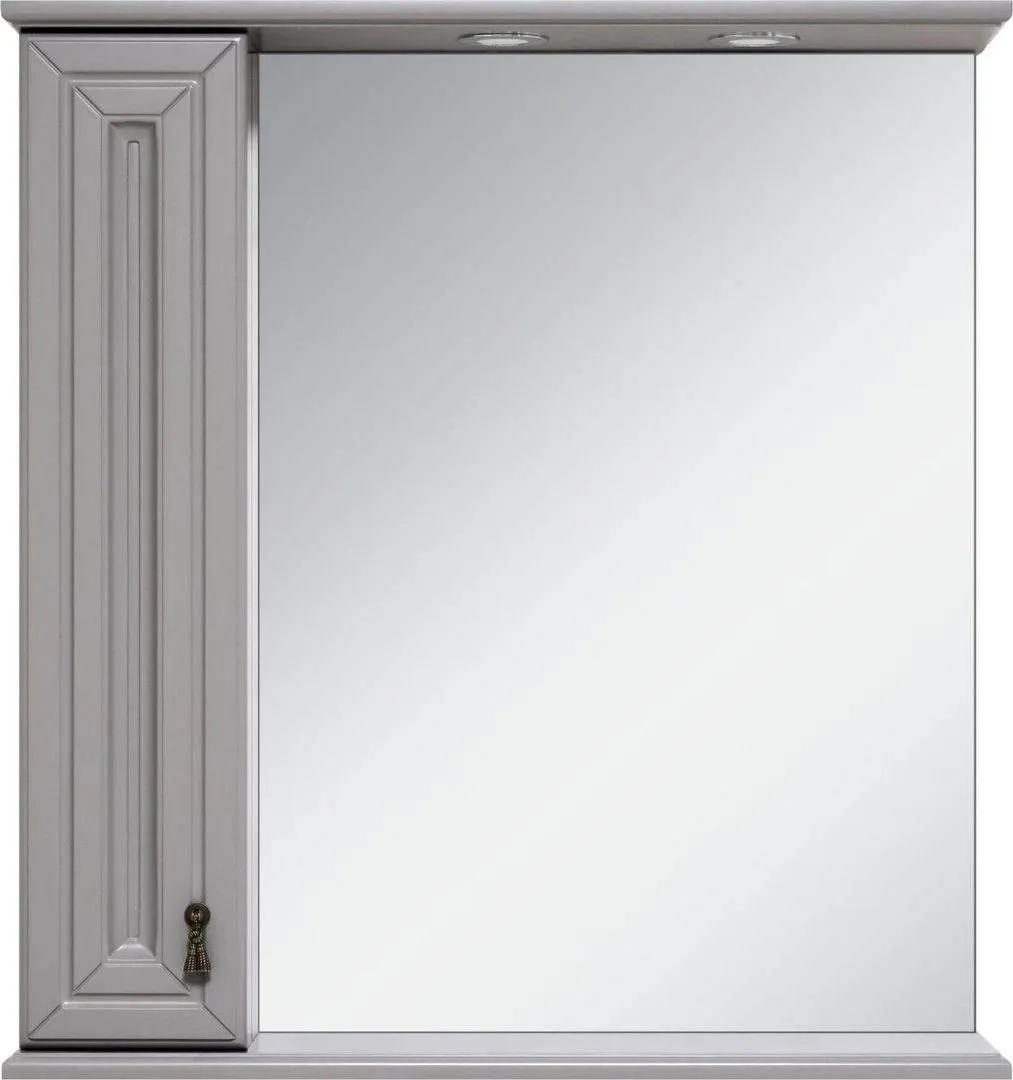 Зеркало Misty Лувр 65x80 П-Лвр03065-1504Л левое с полочкой и подсветкой