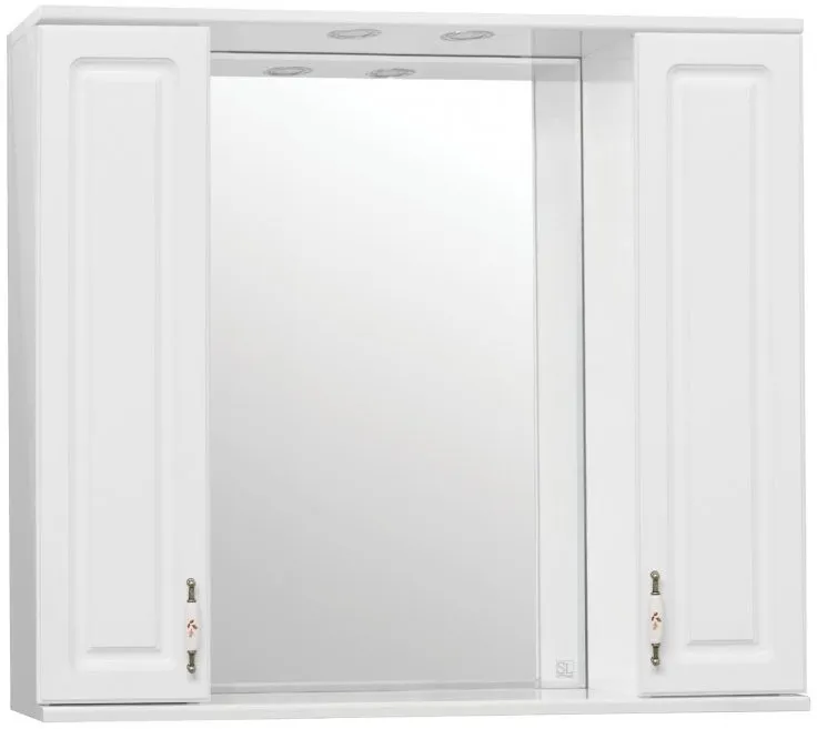 Зеркало Style Line Олеандр-2 90x83 ЛС-00000242 с полочкой и подсветкой