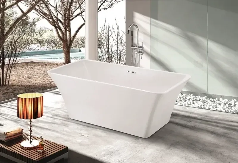 Акриловая ванна Esbano 75x60 ESVACORD с каркасом со сливом-переливом с плоским сифоном и гидрозатвором