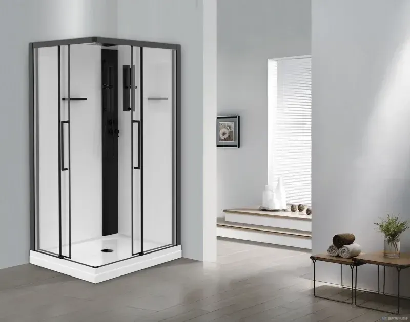 Душевая кабина Esbano Muse 120x215x90 ESKM129CKRL профиль черный стекло прозрачное
