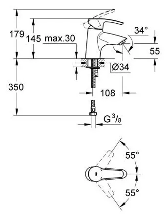 Смеситель Grohe Eurostyle 32468001 для раковины фото 3