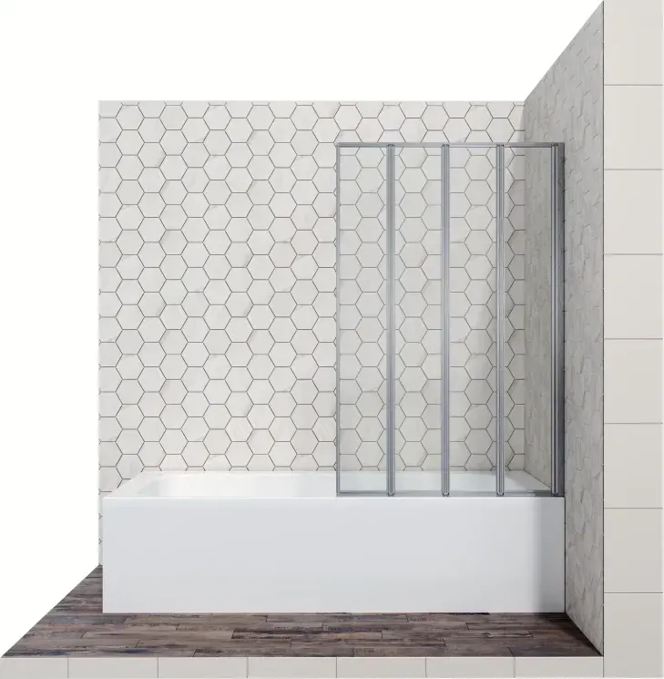 Шторка для ванны Ambassador BathScreens 90x140 16041110R профиль хром стекло прозрачное правая