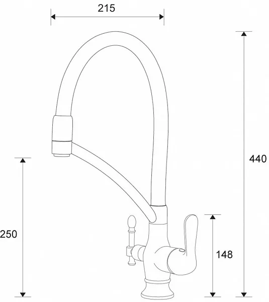 Смеситель ZorG Sanitary ZR 346-6 YF для кухонной мойки фото 2