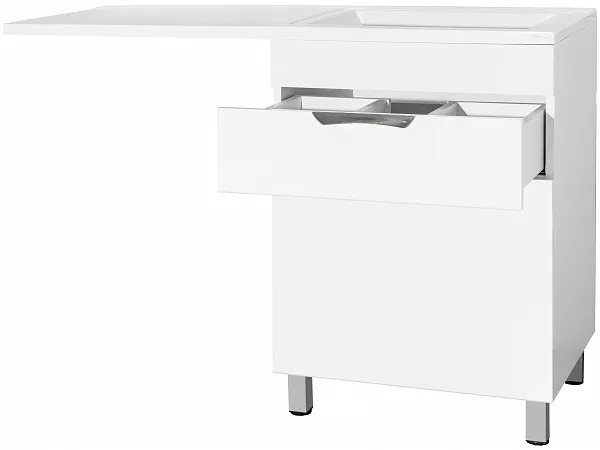 Тумба с раковиной Style Line Жасмин 120 напольная правая с бельевой корзиной фото 5