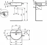 Раковина Ideal Standard Connect Sphere 45 см E806501 фото 3