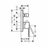 Смеситель Hansgrohe Vernis Shape 71469000 для ванны с душем фото 2