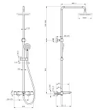 Душевая стойка PAINI Nove 09YO687THD250F3D110 фото 3