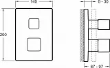 Термостат Jacob Delafon Square E98729-CP для душа фото 2