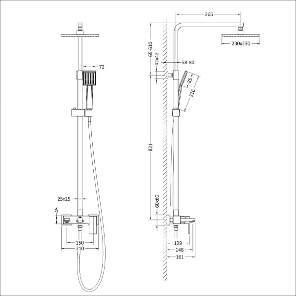 Душевая стойка TIMO Selene SX-1030/17 фото 2