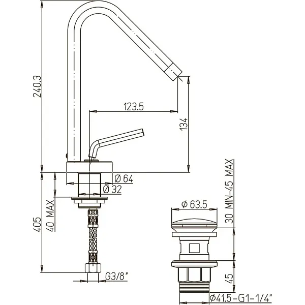 Смеситель для раковины PAINI Pixel 81CR211NEWKM фото 6
