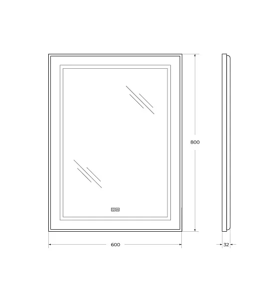 Зеркало BelBagno Kraft 60x80 SPC-KRAFT-600-800-LED-TCH-WARM с подсветкой фото 8