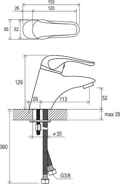 Смеситель Ravak Rosa RS 012.00 X070022 для раковины фото 3