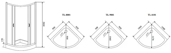 Душевая кабина Timo TL TL-1101R фото 2