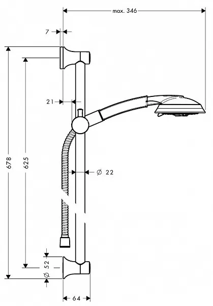 Душевой гарнитур Hansgrohe Raindance Classic 27841000 фото 3