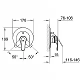 Смеситель Grohe Europlus 19026IG0  для ванны с душем хром/золоо фото 2