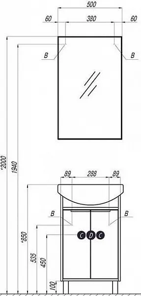 Зеркало Акватон Рико 50x80 см 1A216302RI010 фото 4