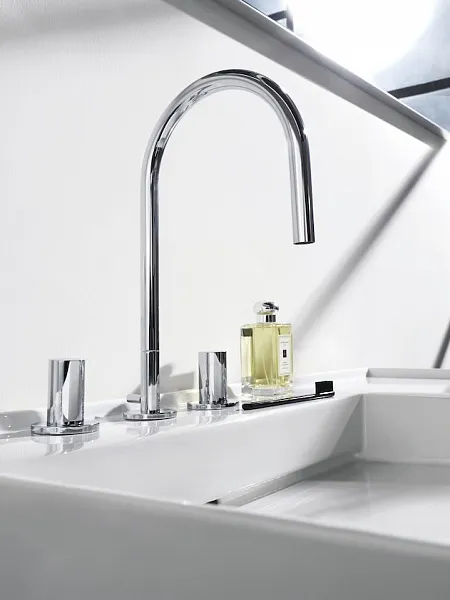 Смеситель Laufen Kartell by Laufen 3.1233.3.004.221.1 для раковины с донным клапаном фото 3