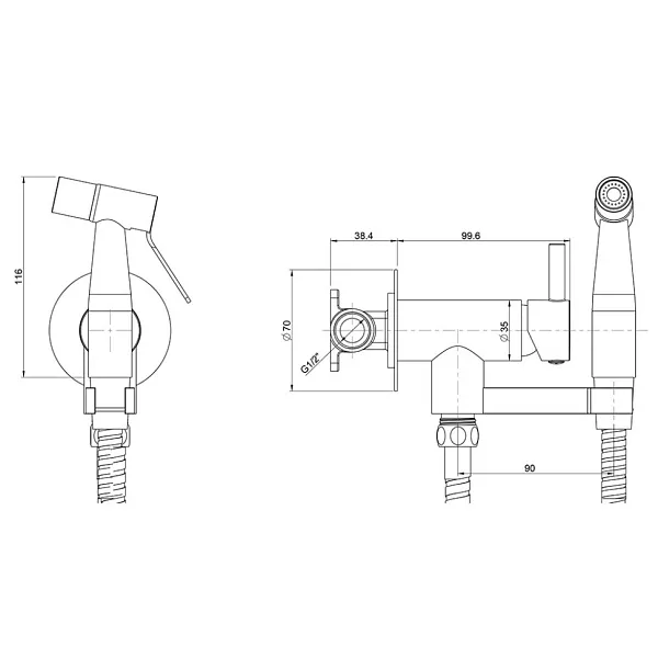 Гигиенический душ PAINI Isola ISCR442 фото 13