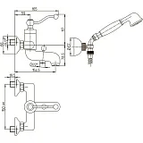 Смеситель для ванны с душем PAINI Duomo 88PJ105 фото 10