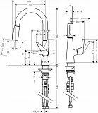 Смеситель Hansgrohe Talis M51 72815800 для кухонной мойки фото 2