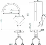 Смеситель D&K Berlin Steinbeis DA1432426 для кухонной мойки фото 2