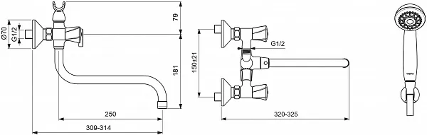 Смеситель Vidima Life BA362AA универсальный фото 2