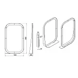 Зеркало Grossman Неро 50x80 с полочкой фото 6