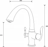 Смеситель ZorG Sanitary ZR 340 YF для кухонной мойки фото 2