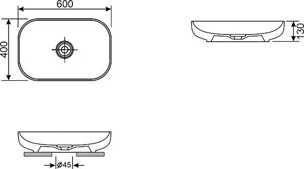 Раковина Wellsee Croquis 60 см комплект из 2 шт 150307001 голубая фото 6