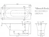 Квариловая ванна Villeroy & Boch Oberon 180х80 UBQ180OBE2V-01 фото 11
