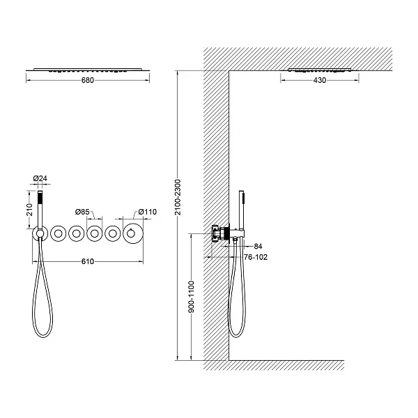 Душевой комплект TIMO Saona SX-2319/18SM фото 2